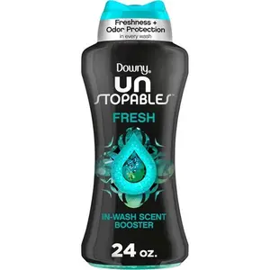 Unstopables In Wash Scent Booster Beads, Fresh Scent, 24 oz, Downy Scent Booster Beads, Unstoppable Laundry Beads, Odor Protection