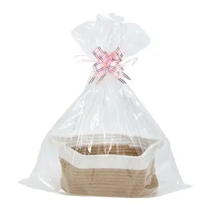 Unique Bargains Durable Woven Empty Gift Decorative Basket 12"x8"x5" Khaki White 1 Set