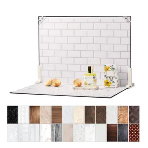 16.5 X 11.5 Inch Photo Backdrop Board For Product Photography,  12pcs 24 Patterns Small Tabletop Food Background Kit, Double-Sided Flat Lay Props For Jewelry And Cosmetics，Metlakat