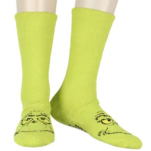 The Grinch Slipper Socks Matching Family Character Fuzzy Holiday Gripper Socks