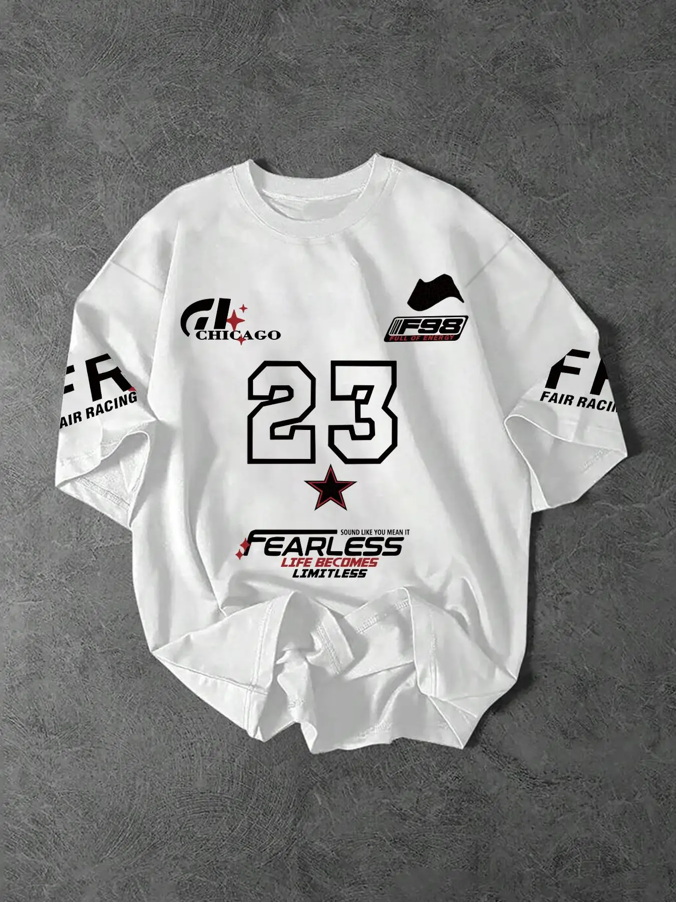 Men's Regular Fit Graphic Print Round Neck Tee, Casual Short Sleeve Crew Neck Top for Summer, Fashion Men's Top for Daily Wear