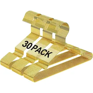 12 Inch    Hangers 30 Pack,  Metal  Hangers for Closet, Space Saving  Hangers for Clothes Coats Pants (, 30)
