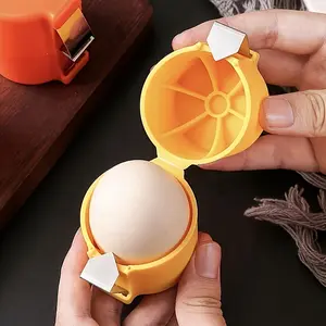 5Pcs Egg Shell Opener 2025 New Stainless Steel Egg Cracker Tool for Raw & Hard Boiled Eggs Handheld Cube Separator Kitchen Gadgets Utensils Kitchenware Cooking