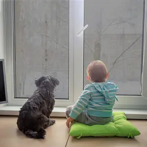Heavy Duty Pet Proof Screen - Vinyl Coated Polyester Mesh for Windows/Doors, Dog & Cat Resistant Netting for Patio/Sliding Doors (Black, DIY Repair Kit)