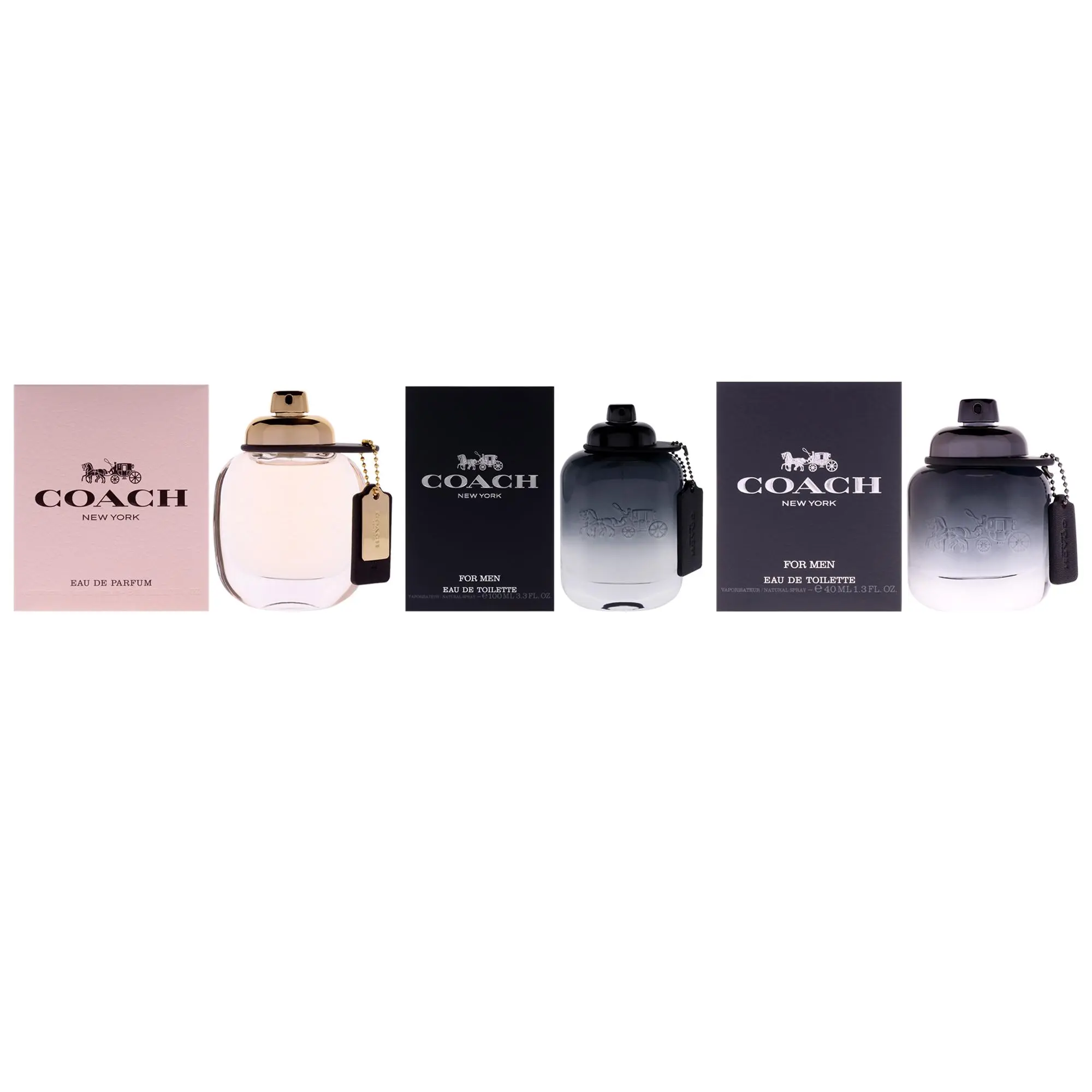 Coach Kit by Coach for Unisex - 3 Pc Kit 1.3oz Coach EDT Spray, 1.7oz Coach New York EDP Spray, 3.3oz Coach EDT Spray