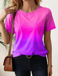 Women's T-Shirts For Women 3d Gradient Print Te...