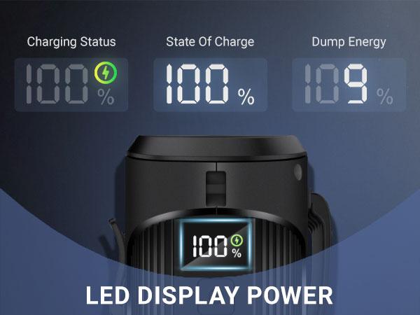 Portable Wearable Waist Fan with 3-Speed Brushless Motor 12m/s Strong Wind LED Display Type-C Rechargeable 24H Runtime Hands-Free Clip-On Neck Fan with SOS Flashlight Power Bank for Outdoor Workers Construction Hiking Camping