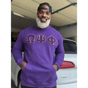 Omega Purple Chenille Pocket Crewneck