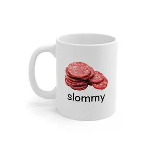 Slommy Salami Meme Mug, Funny Meme Mug, Ironic Humor Mug, Oddly Specific Mug, Unhinged Meme Cup, Weirdcore Coffee Mug, Gag Gift Idea