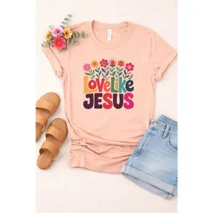 Love Like Jesus Colorful Graphic tee
