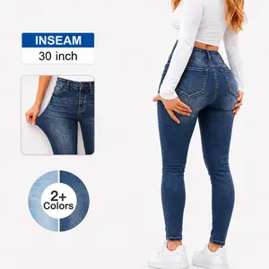 BBL Mid Rise Skinny Jeans for Women High Stretch Shaping Denim Tummy Control Butt Lift Daily Wear