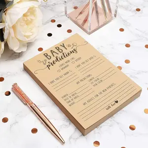 Baby Shower Prediction Card,30PCS Baby Predictions and Advice Cards, Fun Party Cards, Double Sided Baby Shower Decorations Cards Wishes to Baby for Parents