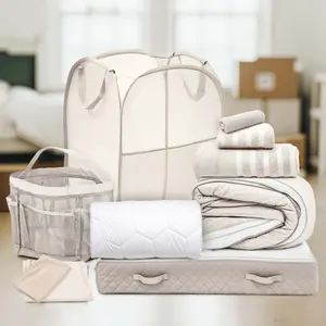 Nestl Back to College Kit, Bed in a Bag with College Essentials Twin XL Comforter Sets Dorm Room Essentials Includes Comforter, Sheets, Storage, and Towels Bedding Sets