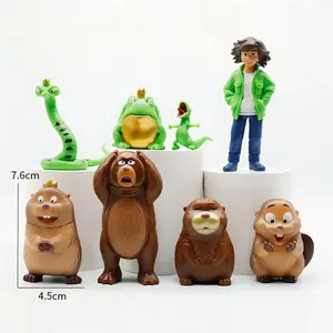 8Pcs/Set Movie Hoppers Figure Dolls Beavers Figurine PVC Anime Collection Desk Ornaments Decoration Toy Birthday Gift