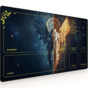 Chess Board Game Card Game Mat, 3mm Mouse Pad, Ice & Fire, Magic: the Gathering, Collectible Card Game Mat, Non-Slip Base, Game Zone Selection