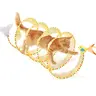 Potaroma Spiral Interactive Bell Cat Tunnel Toy - 20" Spiral Chase, 20in Unfolded, 9.8" Roomy Run, Collapsible Spring Coil, Feathers, Mesh Fabric, Easy Fold & Portability, Super Attractive Hunting Stimulation, Exercise Aid for Indoor Cats & Kittens