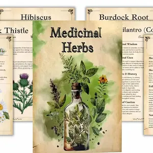 Vintage Herbal Coil Notebook, Plant Knowledge Journal, Ideal for Daily Records & Plant Enthusiasts, Perfect for Nature Lovers