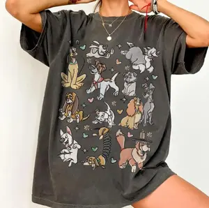 Comfort Colors Dogs Comfort Colors Shirt, Vintage Dog Shirt, Lady and the Tramp Shirt, Cute Dog Gift, Family Trip 2026 Tee