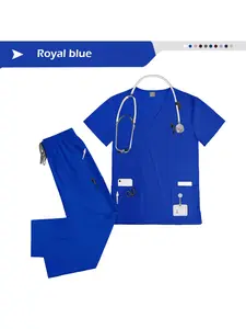 Men's Doctor Nurse Pet Hospital Veterinary Scrub Set Scrub Hospital Uniform Beauty SPA Doctor Nurse Workwear Set