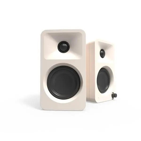 Kanto ORAMC 100W Powered Reference Desktop Computer Speakers with Bluetooth 5.0 and USB-C Input | Bi-Amplified | 100 Hz Automatic Crossover | Reference Quality Sound | Pair | Cream