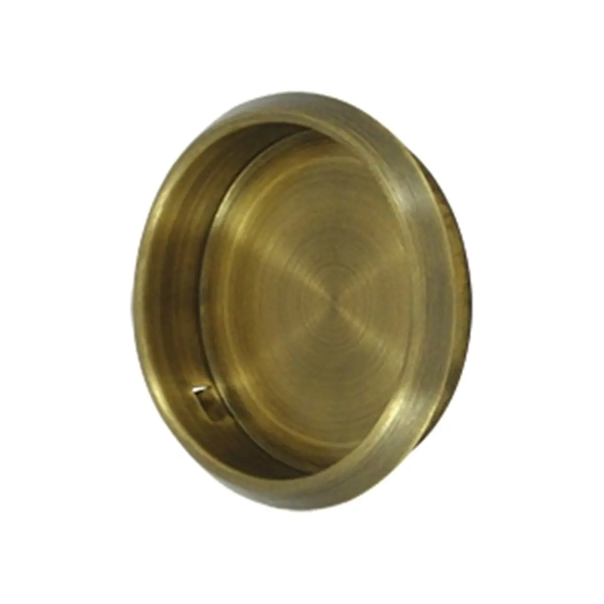 Deltana FP221RU5 Brass Round Flush Pull for Bath, 2.125 in/2-1/2" Diameter, 1 Year Finish - Antique