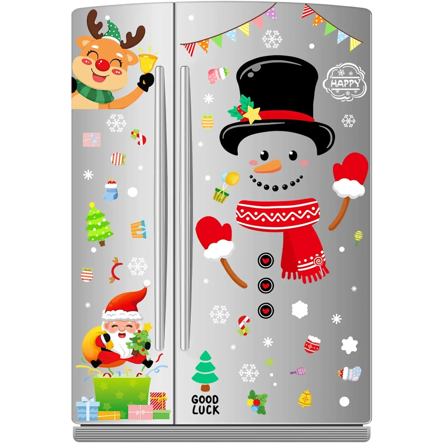 Snowman Refrigerator Magnets Set of 14, Christmas Decorations Snowman Refrigerator Magnets Decorations (A-Snowman) Tepoobea
