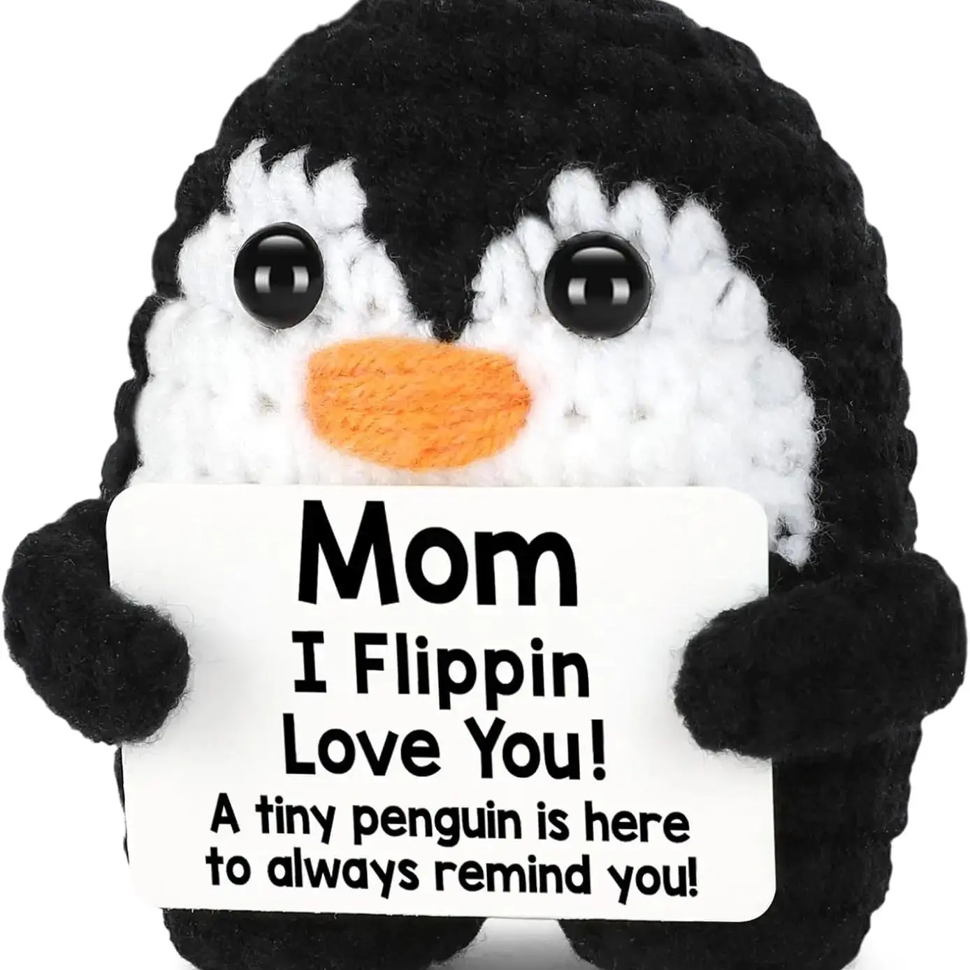 Gifts for Him Her Boyfriend Girlfriend, To My Love Handmade Crochet Penguin Present, Wedding Anniversary Birthday Gift for Women Men, Romantic I Love You Gift for Couples Wife Husband Christmas