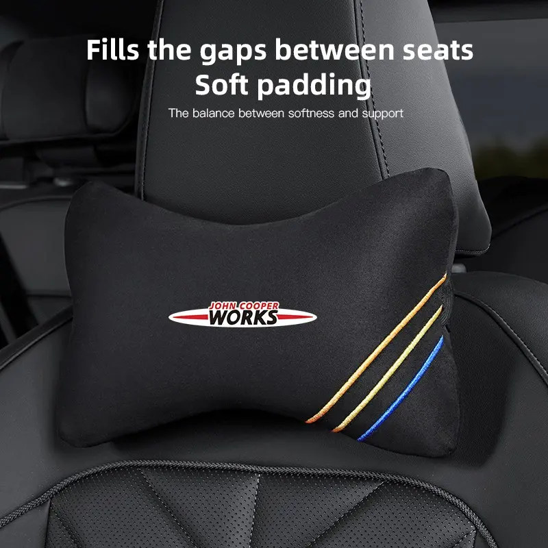 Car Headrest Neck Support Seat Lumbar Cushion Neck Pillow For MINI JCW Cabrio Cooper Countryman Aceman Clubman Coupe Paceman Roadster F57 F55 F54 R61 R60 R59 R58 R57 R56 R55 R53 R52 R50