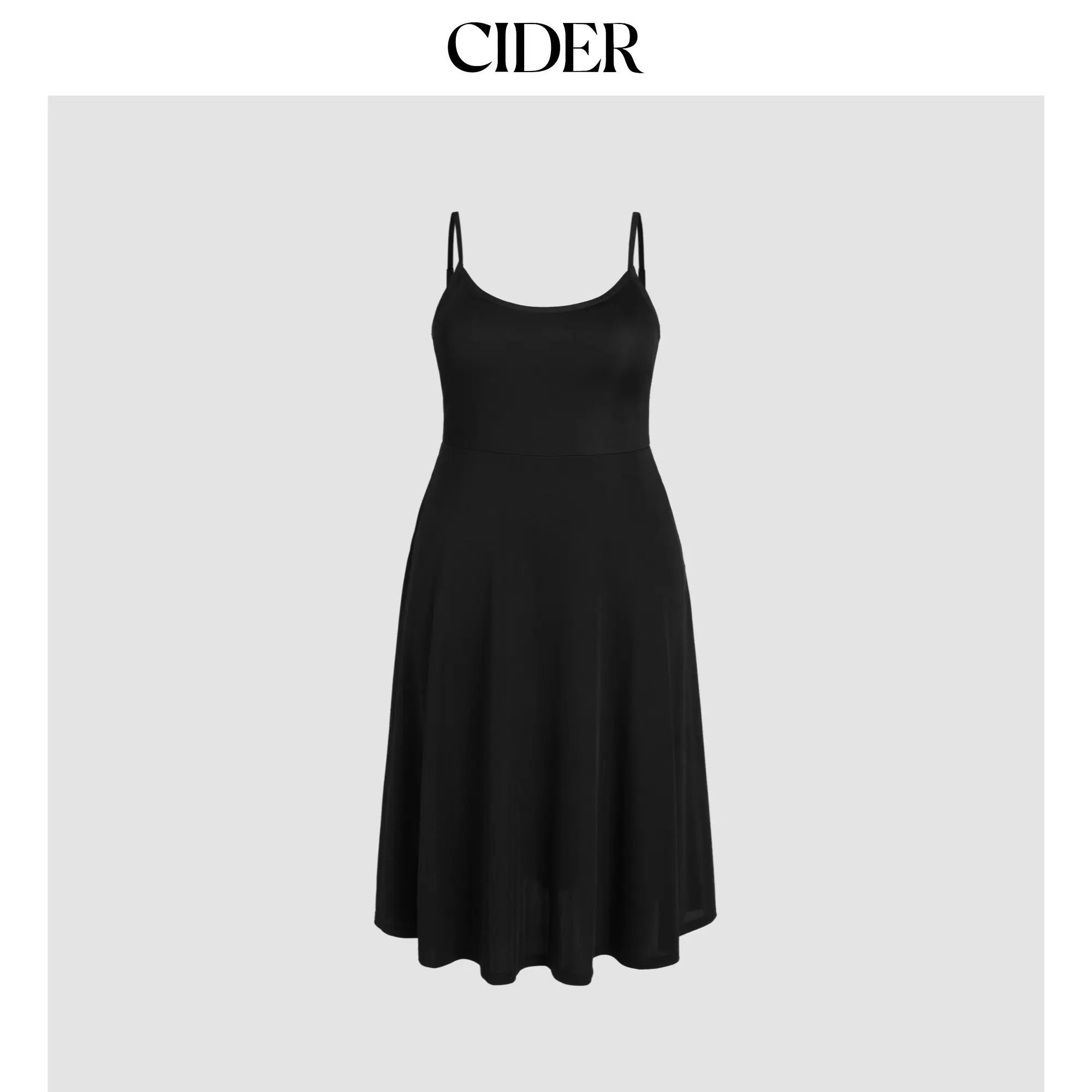 Cider Women's Casual Wear Strapless Knitting Bodycon Cami Maxi Dress - Basic Solid, Curve & Plus Sizes (2-26), 2 Colors, No Shoulder Design