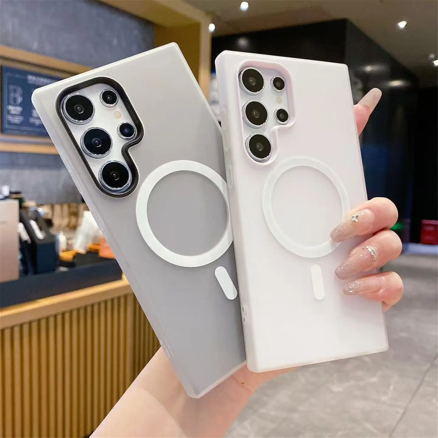 Candy color 2-in-1 phone case, supports Magsafe charging, frosted soft case shock-absorbing protective cover, suitable for SAMS S26 S25 S24 S23 S22 A56 A55 A54 A36 A35 A26 A25 A17 A16 A15 & IP17PROMAX case.