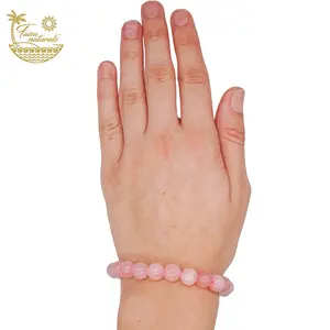 Rose Quartz Crystal Bracelet for Men and Women Unisex, absorb negative energy, self-love, compassion, forgiveness, bring love into life, spiritual growth, protection tool, Latina accessories, meditation, reset heart chakra