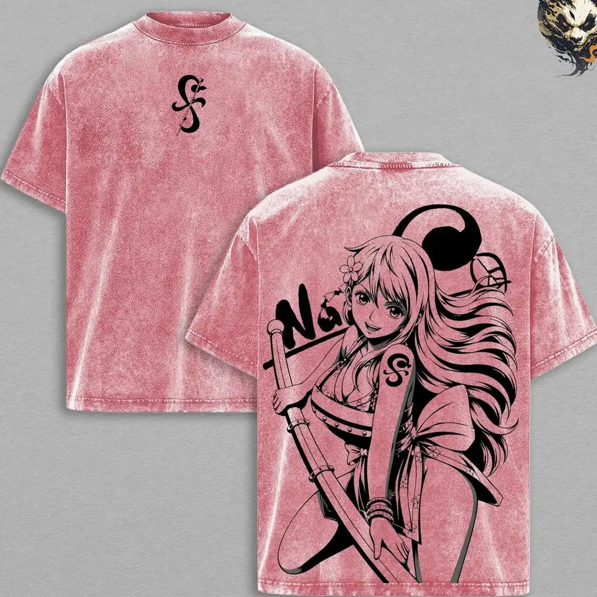 Nami Washed Tee – One Piece Anime T-Shirt, Clima Tact Weather Control Zeus Lightning Manipulation Navigation Genius Combat Power Battle Vintage Streetwear XKH