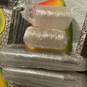 100 Sets 400ml Black Transparent Plastic Cups with Lids and Straws Disposable Iced Coffee protein shake Cups Perfect for Parties and Coffee Events Lightweight PET Material Leak-proof Lid U-shaped Design Essential for  to Go Coffee Cup Colorful