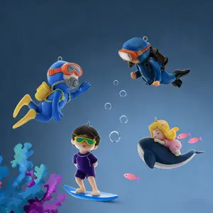 4pcs Floating Fish Tank Decorations, Little Diver Aquarium Decoration, Aquarium Accessories, Fish Playmate, Landscaping Decorations