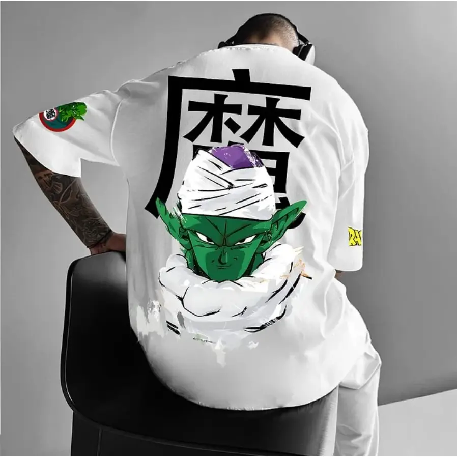 Casual Dragonball Printed T-Shirt, Piccolo Design, Comfortable Anime Tee, Perfect for Dragonball Fans, Trendy and Stylish Apparel
