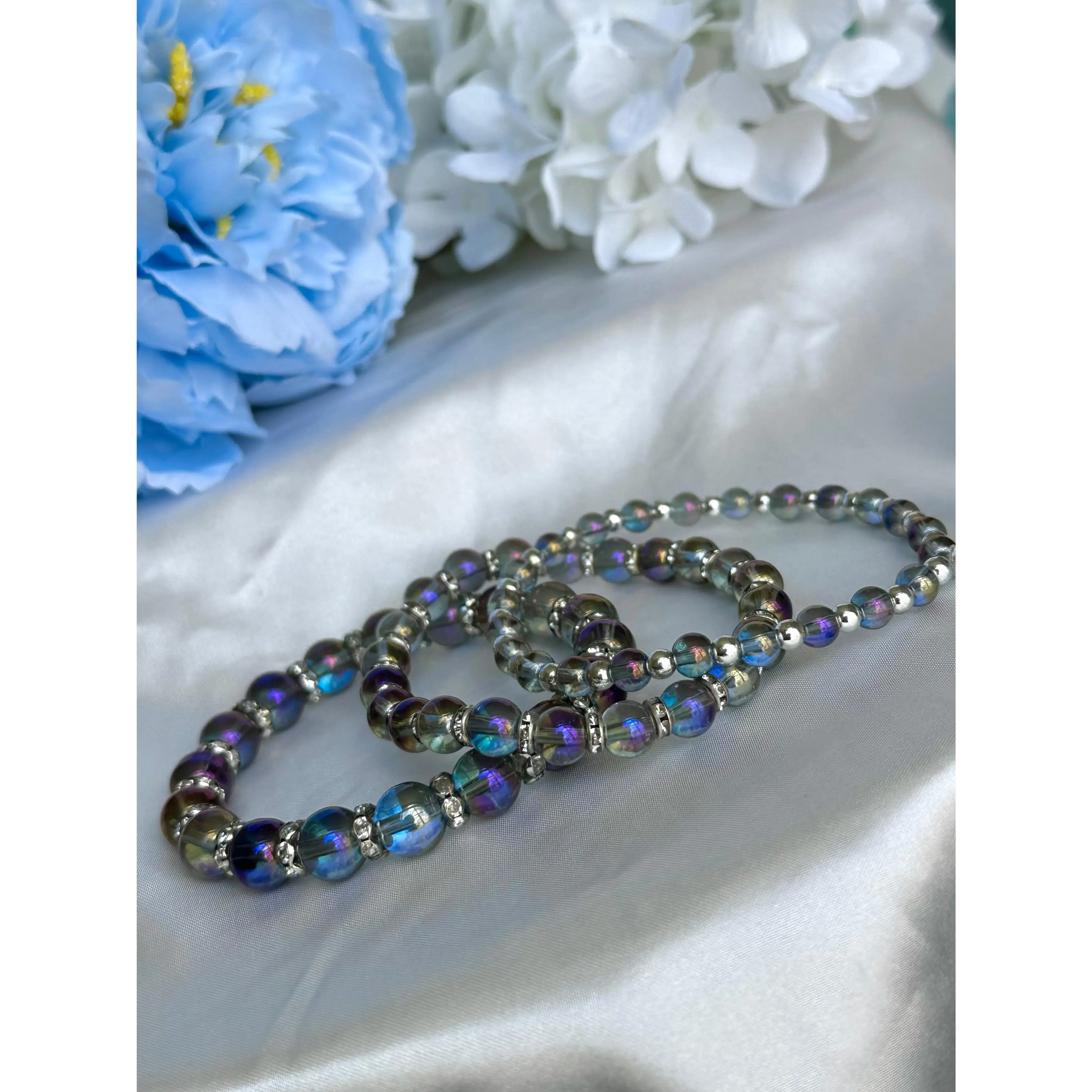 Purple Iridescent Bracelets