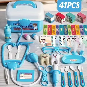 Doctor Toy Set Medical Box, Boy Girl Baby Pretend Play Nurse Syringe Stethoscope, Kids Role-Playing Toys Durable