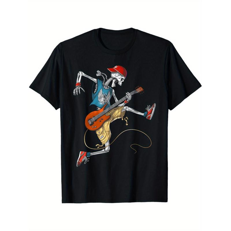 Skeleton Guitarist Vintage Rock Graphic T-Shirt Soft 100 Cotton Comfortable Unisex Tee Retro Design Loose Fit Couples Gift Available In S To XXXL Black Skeleton Guitarist Vintage Rock Graphic T-Shirt Soft 100 Cotton Comfortable Unisex Tee Retro Design Loose Fit Couples Gift Available In S To XXXL Black