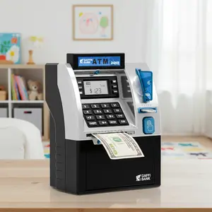 Bank Password-Protected Piggy Bank Cash Dispenser with Deposit & Withdrawal Functions Smart Card-Operated Coin-Counting Security Safe