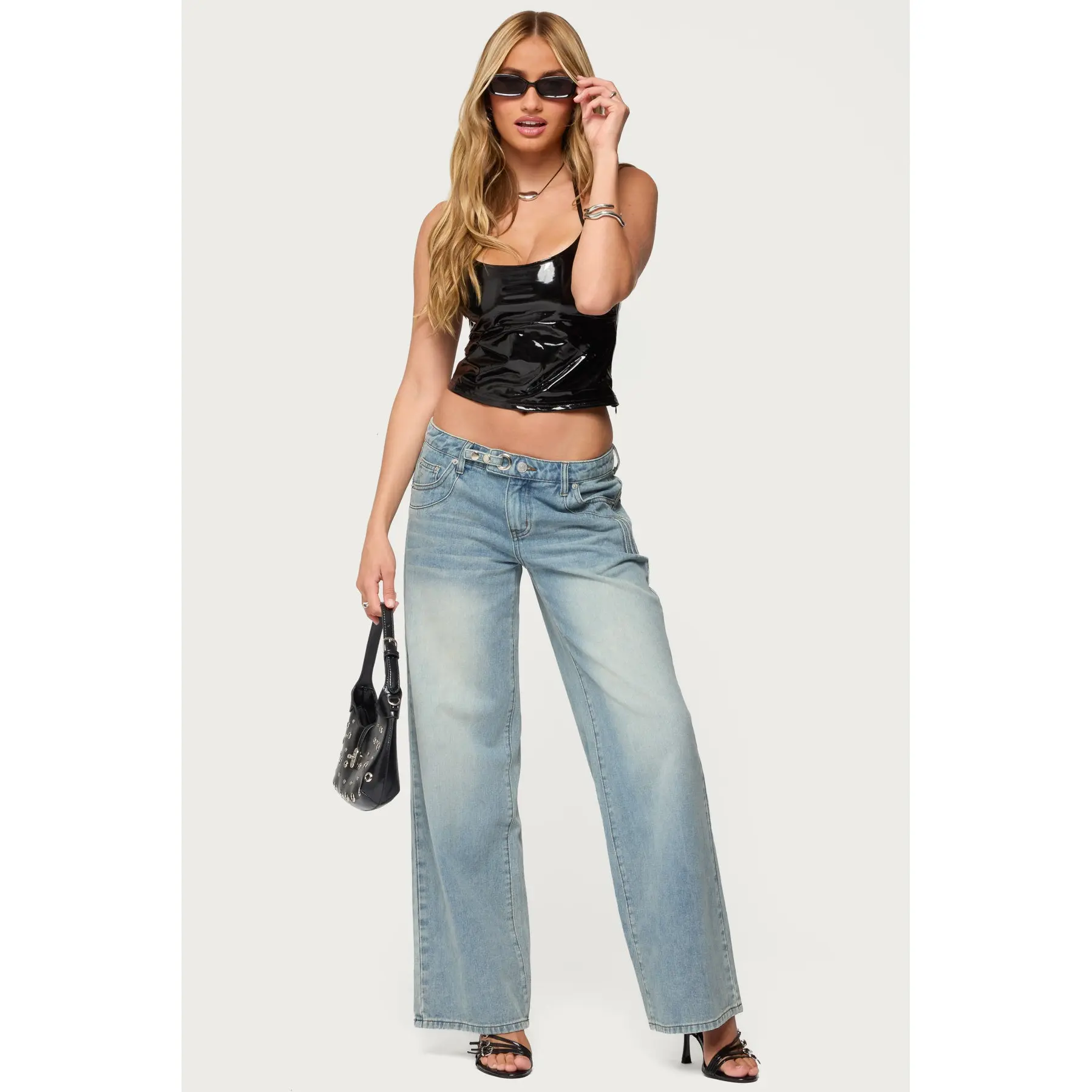 Celia Washed Low Rise Baggy Jeans