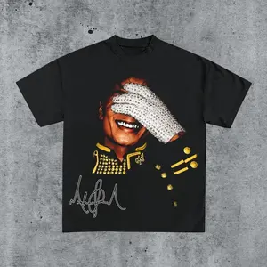 Vintage 90s MJackson Glove Graphic Tee  King of Pop Retro Shirt  Vintage MJ Music T-Shirt