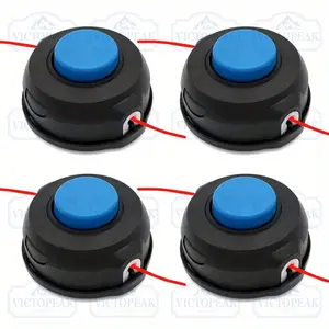4 Pieces Garden Tools Grass Cutting Machines Brushcutter Accessories Gasoline Brusher Strimmer Grass Trimmer Head T25 Small Hu T25 Grass Trimmer Heads, Pack of 4, Durable Design for Efficient Lawn Maintenance, Ideal for Gardening & Outdoor Use