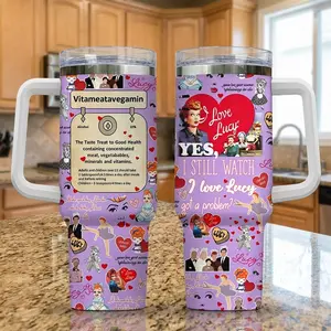 Neon Violet I Love Lucy 40 Oz Tumbler HCA