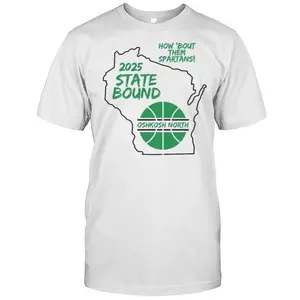 Tyrese Haliburton 2025 T-Shirt – State Bound Oshkosh North How ‘Bout Them Spartans Basketball Graphic Tee
