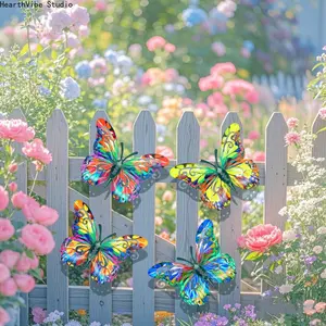1PC Metal Butterfly Wall Decor,  Modern Outdoor Fence Art, Hanging Decoration for Home, Garden, Yard, Living Room, Bedroom, Patio, Balcony, Porch Decor, Front Porch Decor,summervibes