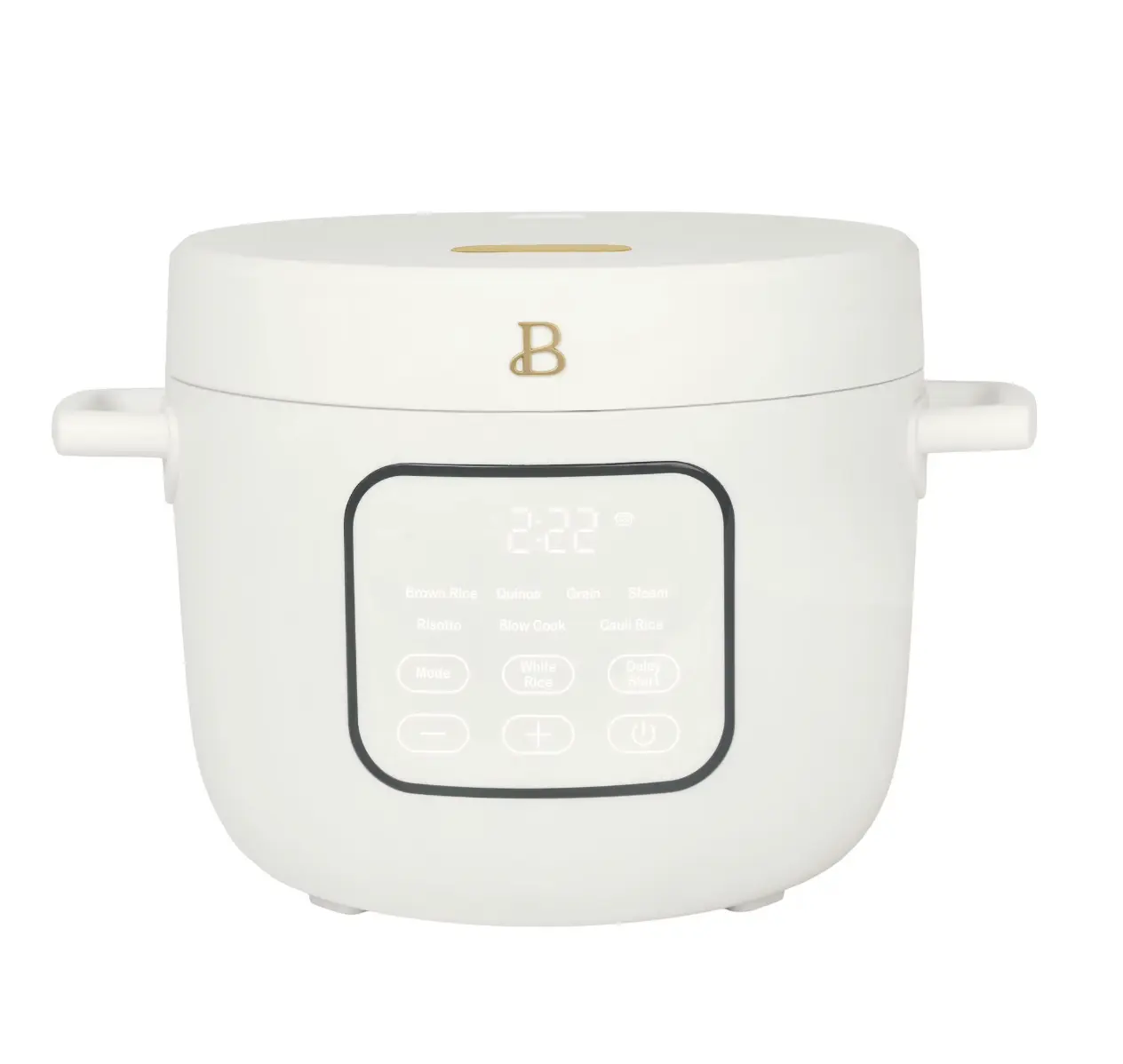 Beautiful 14-Cup Pressure Cooker, 6-Cups Uncooked Electric Rice and Grain Cooker, EverGood Ceramic Nonstick Coating, White Icing by Drew Barrymore