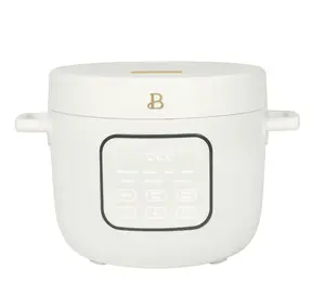 Beautiful 14-Cup Pressure Cooker, 6-Cups Uncooked Electric Rice and Grain Cooker, EverGood Ceramic Nonstick Coating, White Icing by Drew Barrymore