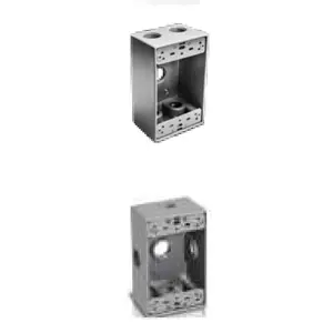 Westgate Mfg Electrical Box, 1/2 In. Trade Size, 3 Outlet Holes, 18.3 Cu. In., Grey, W1B50-3