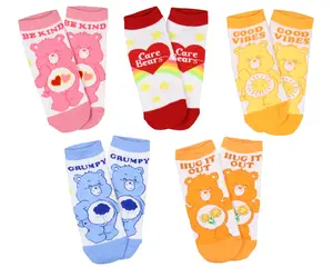 Care Bears Socks Women's 5-Pack Care Bear Personalities Mix and Match Adult No-Show Ankle Socks