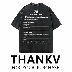 Men's Washed Short-Sleeve Round Neck Casual Streetwear T-Shirt - Men's Top, Men's Clothes, with Online Product Warranty Card